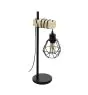 Eglo Lampe De Chevet Townshend 5 Acier Bois Noir | IP20 - Convient pour 1x E27 